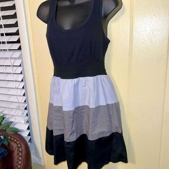 BeBop Black and Gray Colorblock Striped Dress Size S - Picture 3 of 10